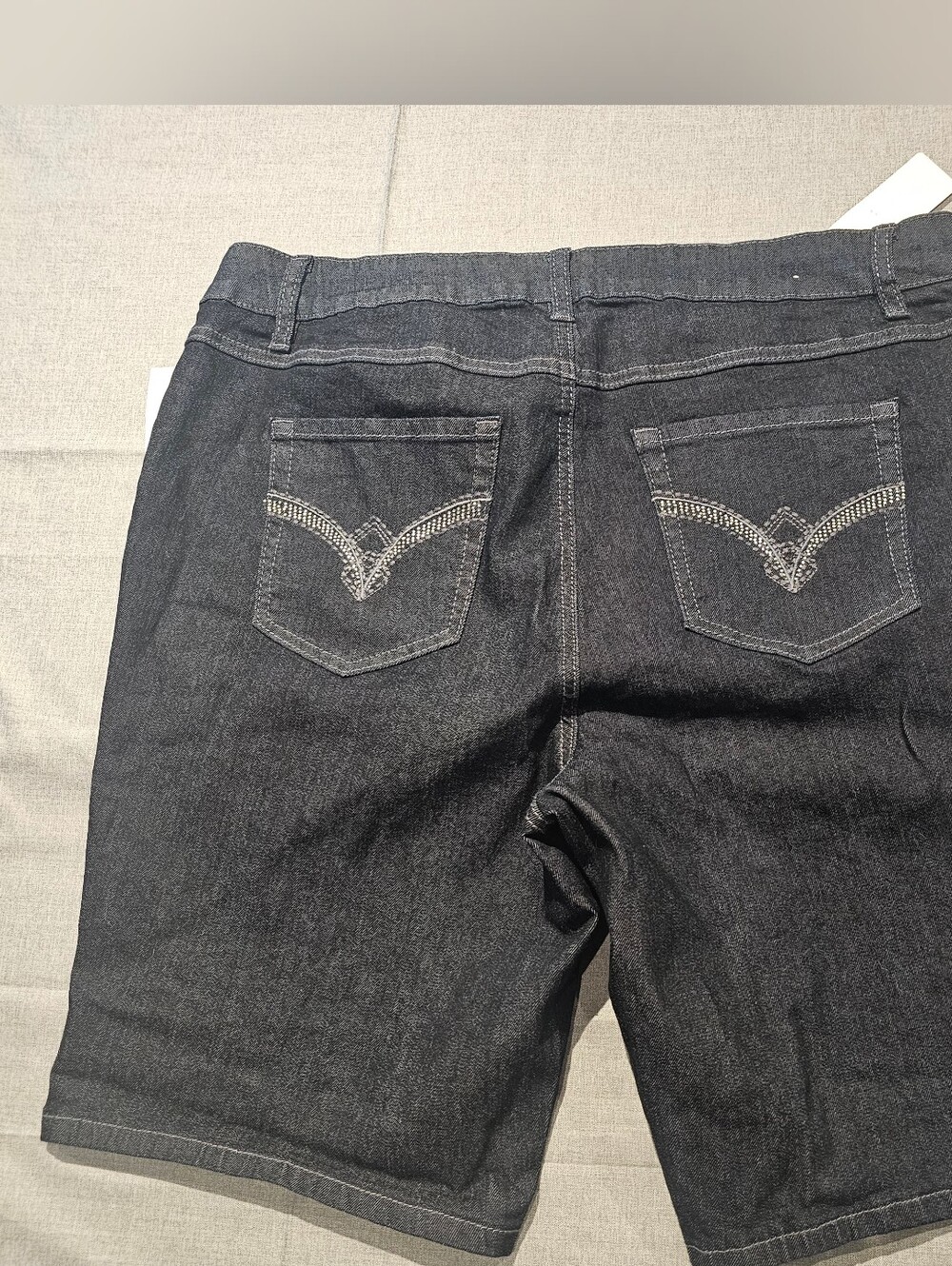 D. Jeans Bermuda High Waisted Shorts Dark Wash Size 16W Plus